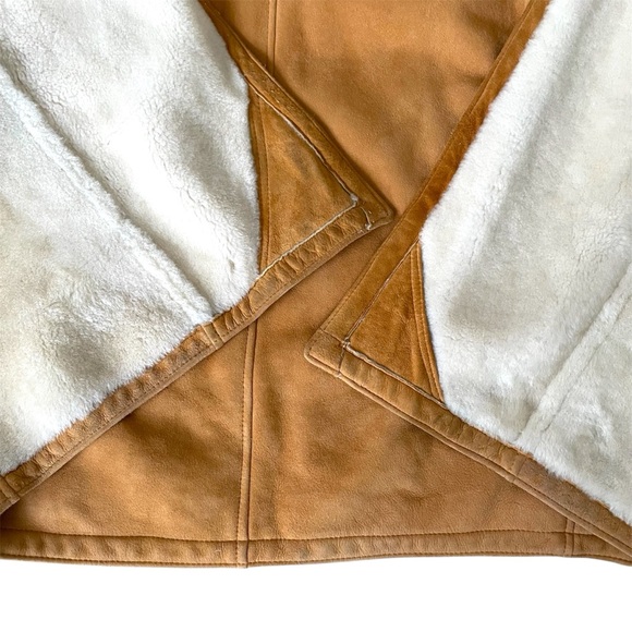 Vintage Overland Sheepskin Longline Coat Genuine Shearling Boho Western Winter - Picture 12 of 15